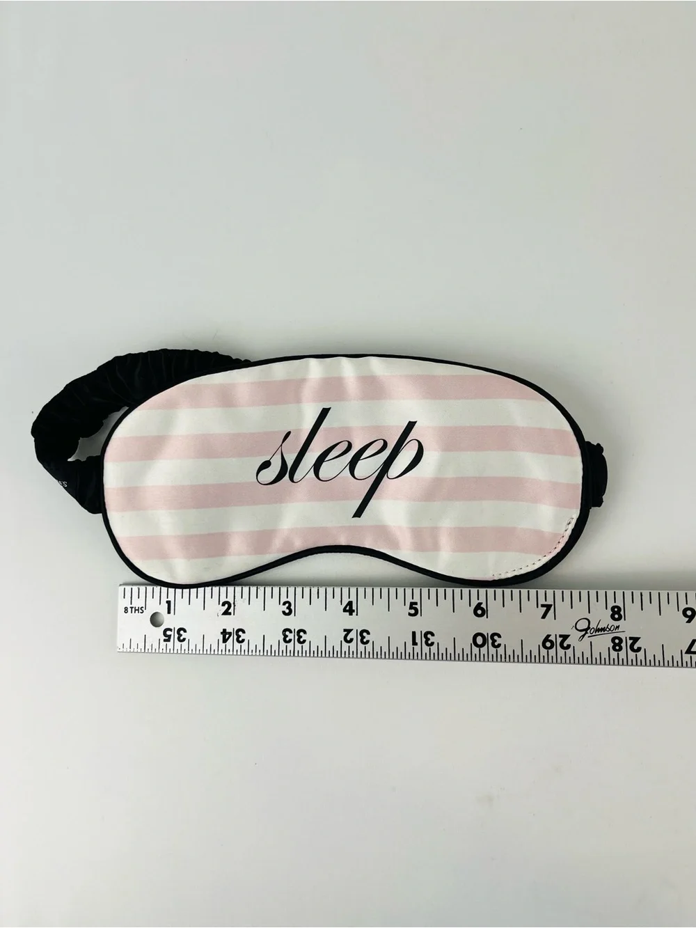 Victoria’s Secret Satin Sleep Eye Mask Signature Stripe Pink White